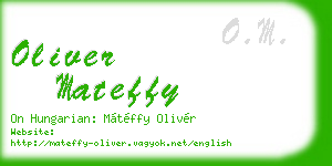oliver mateffy business card