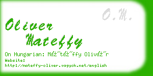 oliver mateffy business card